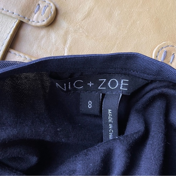 Nic + Zoe Burnout Squares Mixed Media Panel A-line Skirt Size 8 EUC - Picture 5 of 13